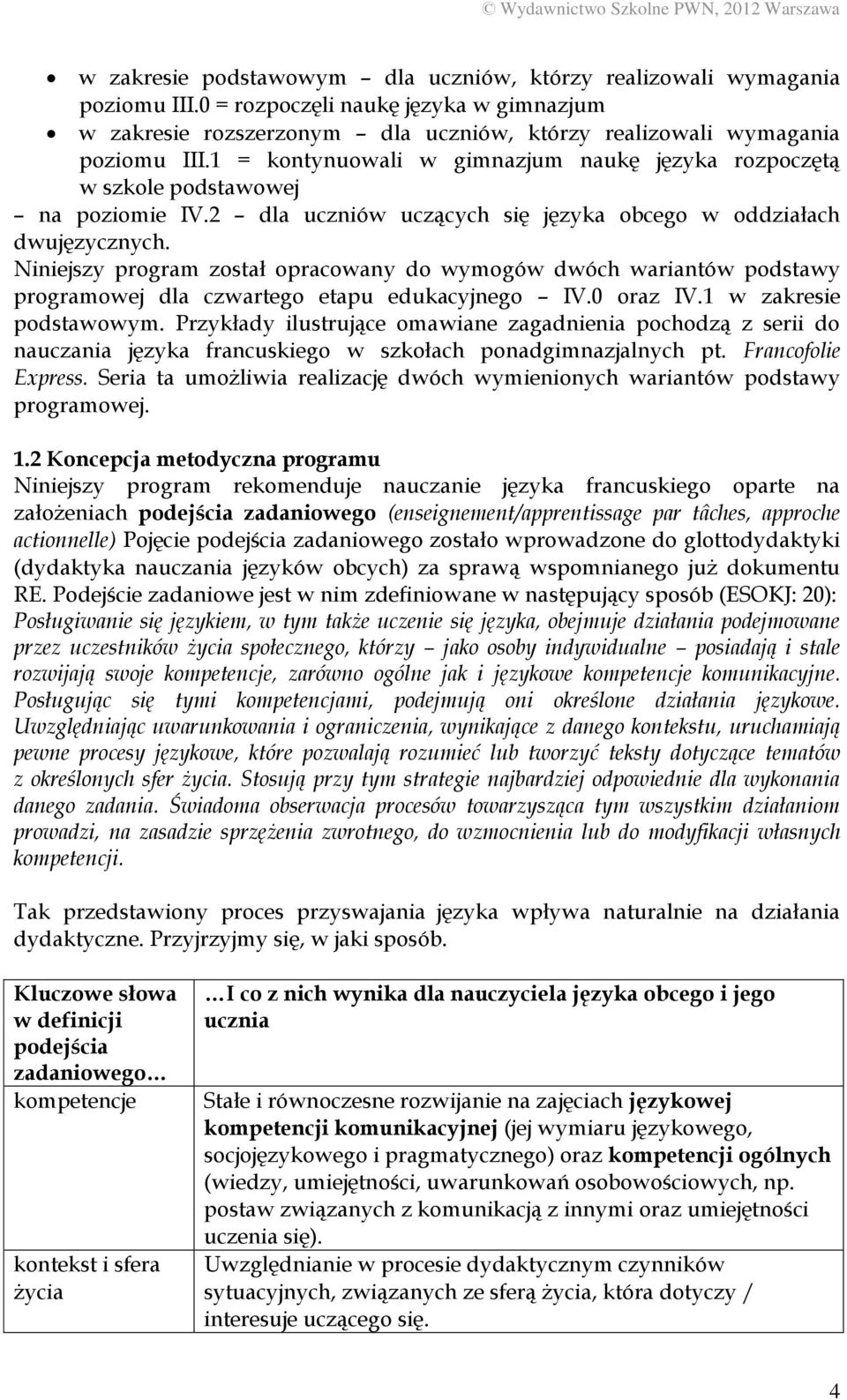 Niniejszy program został opracowany do wymogów dwóch wariantów podstawy programowej dla czwartego etapu edukacyjnego IV.0 oraz IV.1 w zakresie podstawowym.