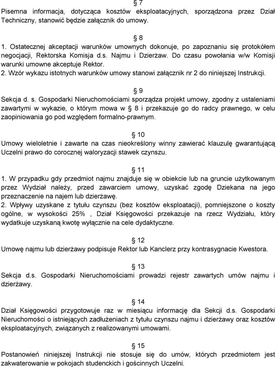 Wzór wykazu istotnych warunków umowy st