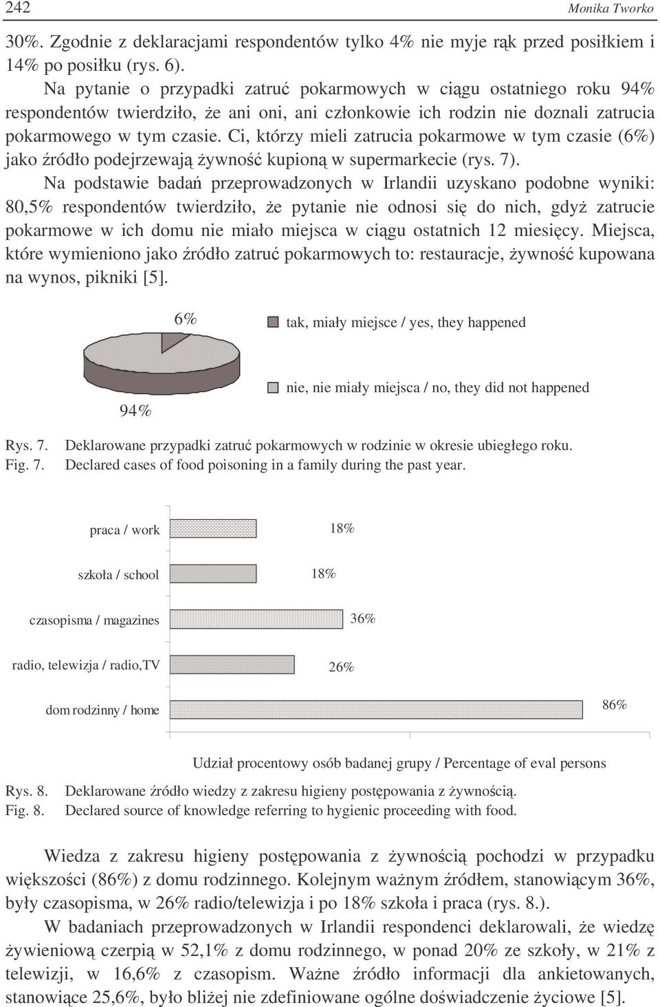 Ci, którzy mieli zatrucia pokarmowe w tym czasie (6%) jako ródło podejrzewaj ywno kupion w supermarkecie (rys. 7).