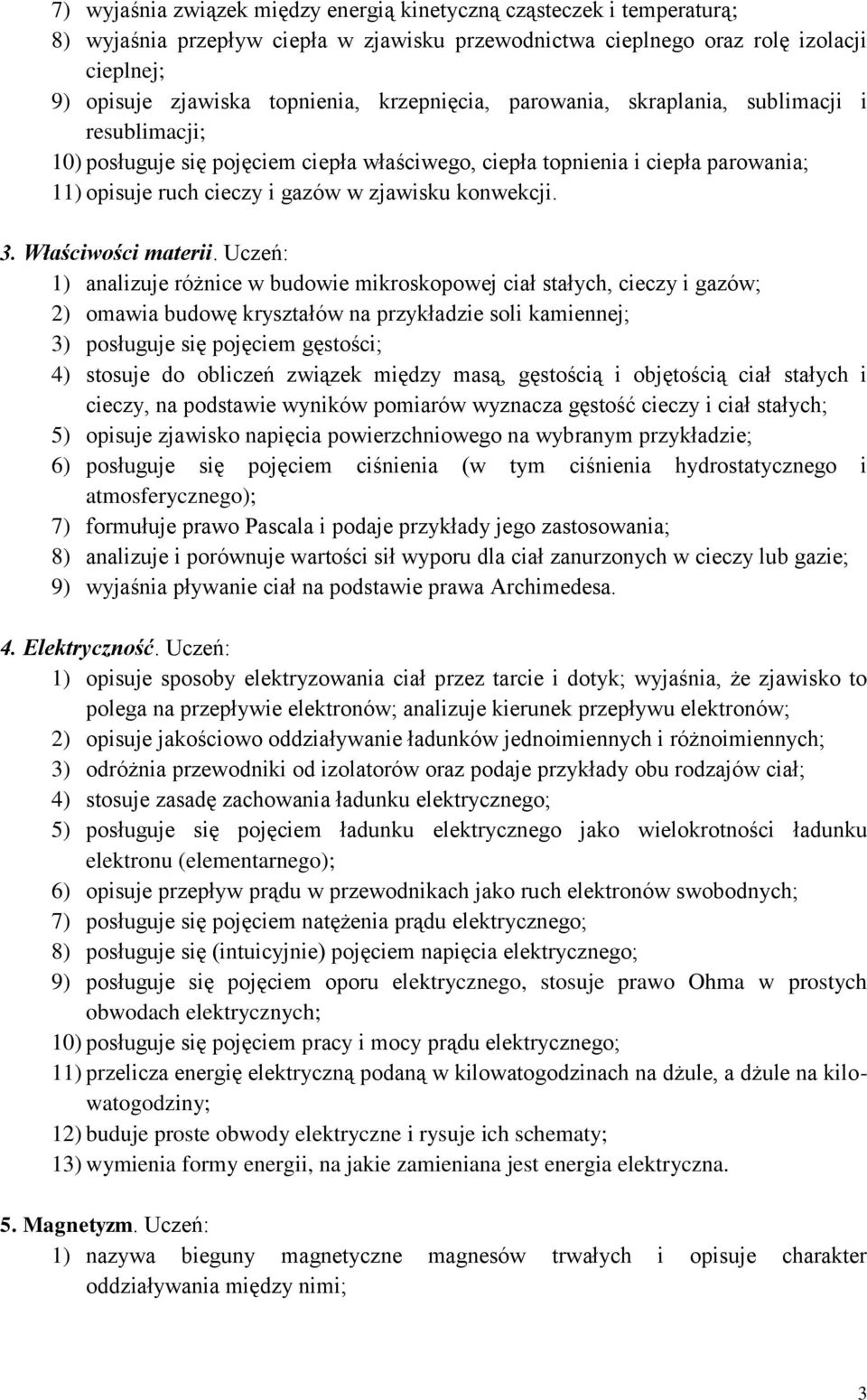 3. Właściwości materii.