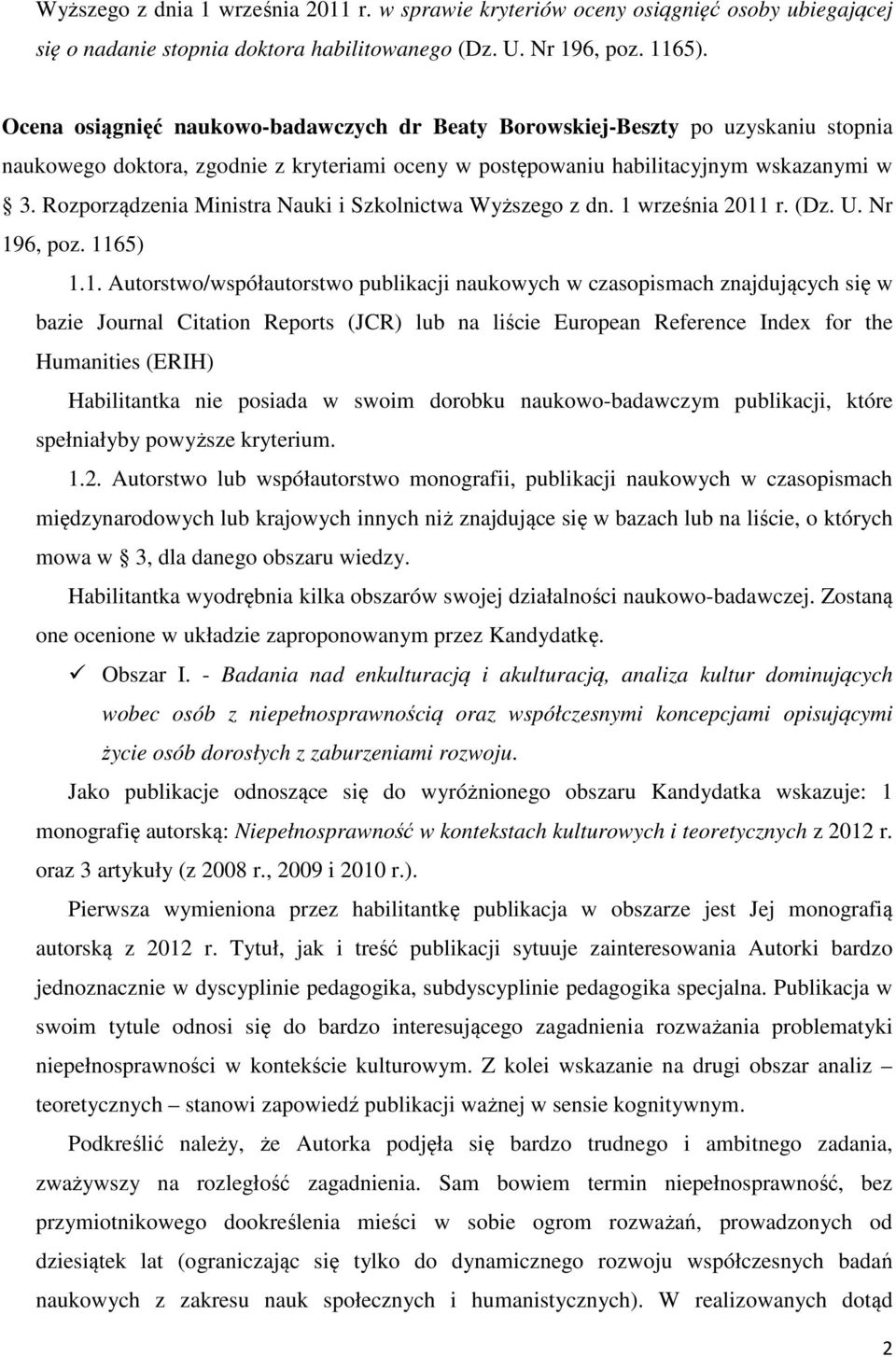 Rozporządzenia Ministra Nauki i Szkolnictwa Wyższego z dn. 1 