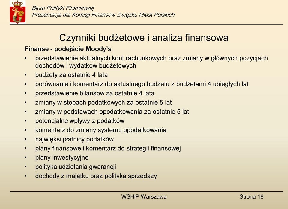 stopach podatkowych za ostatnie 5 lat zmiany w podstawach opodatkowania za ostatnie 5 lat potencjalne wpływy z podatków komentarz do zmiany systemu opodatkowania