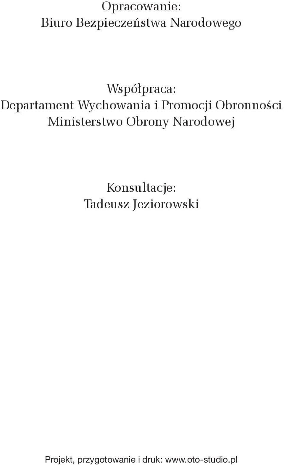 Obronności Ministerstwo Obrony Narodowej Konsultacje: