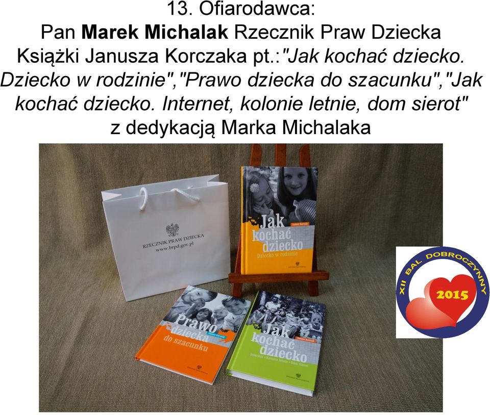 Dziecko w rodzinie","prawo dziecka do szacunku","jak kochać