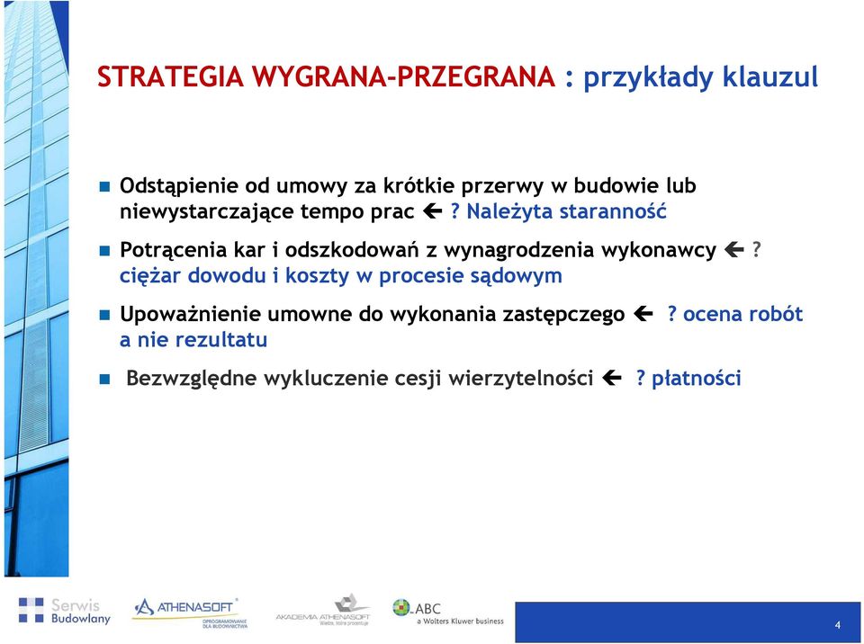 Należyta staranność Potrącenia kar i odszkodowań z wynagrodzenia wykonawcy?