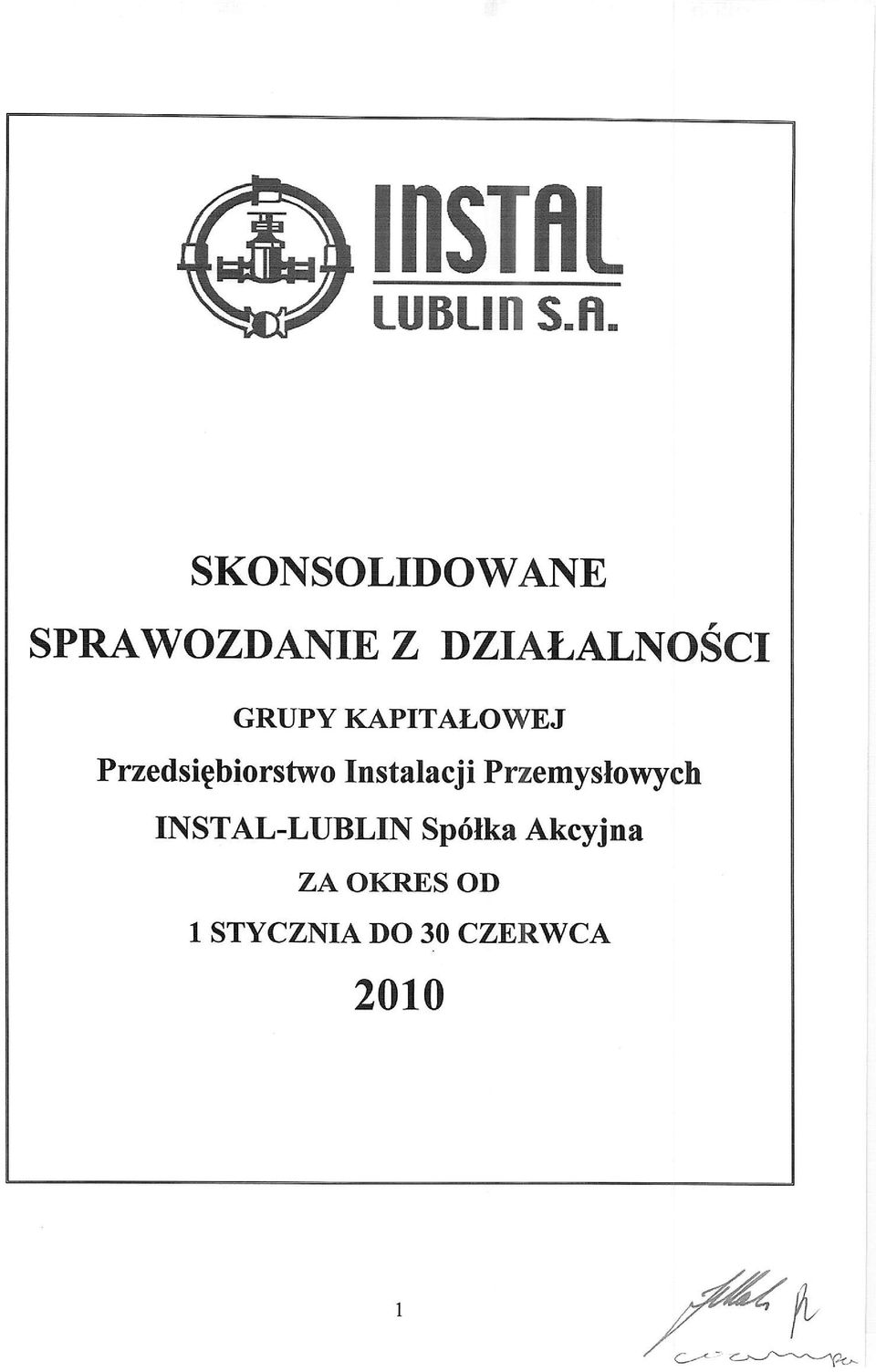 GRUPY KAPITAI-,OWEJ Przedsigbiorstwo Instalacji