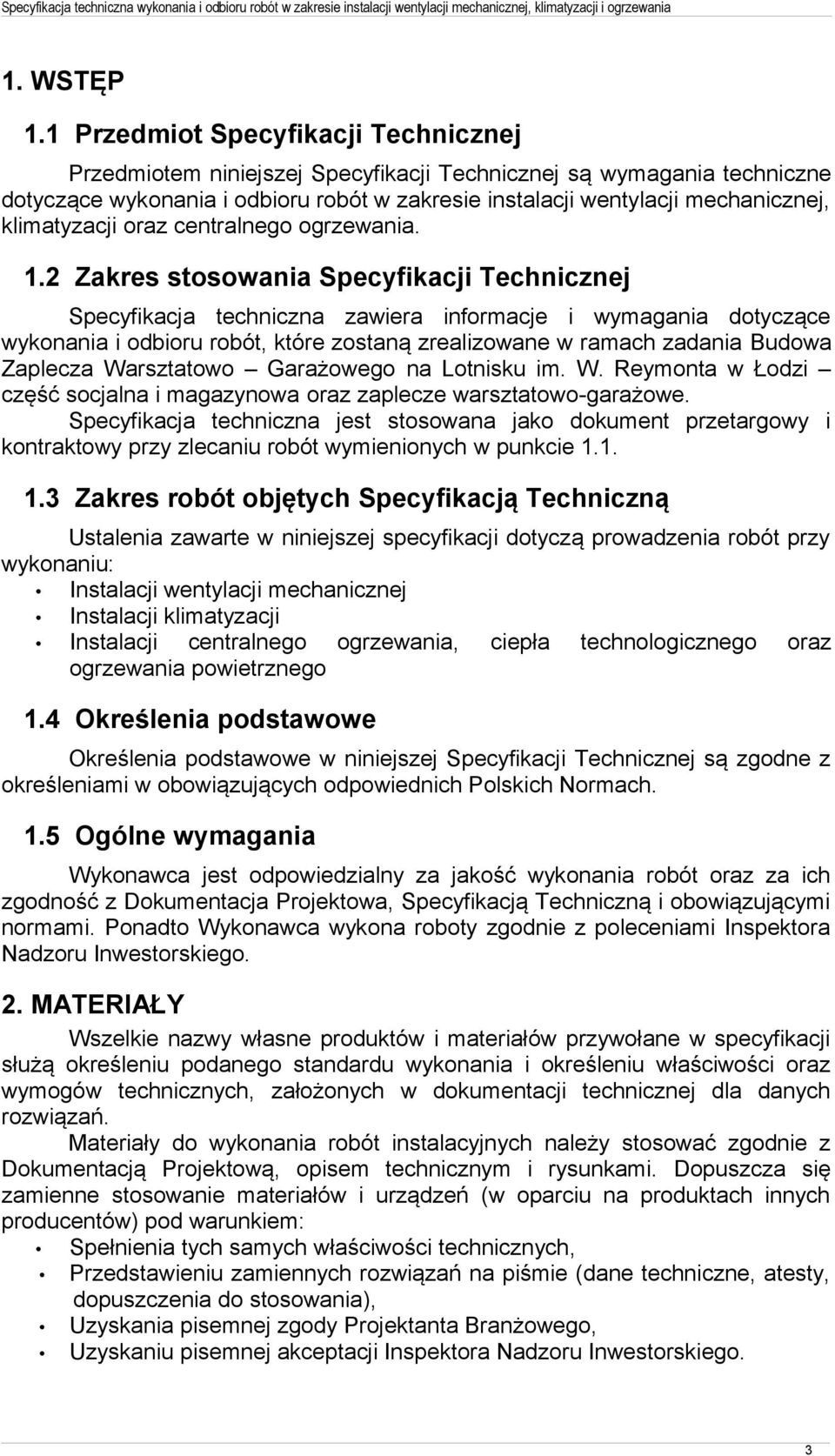 klimatyzacji oraz centralnego ogrzewania. 1.