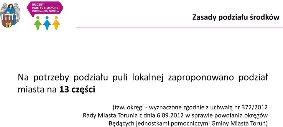 okręgi - wyznaczone zgodnie z uchwałą nr 372/2012 Rady Miasta