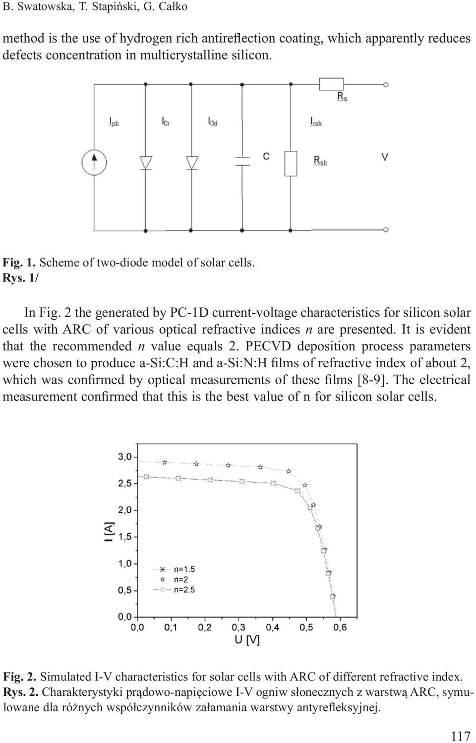 PECVD deposition process parameters were chosen to produce a-si:c:h and a-si:n:h films of refractive index of about 2, which was confirmed by optical measurements of these films [8-9].