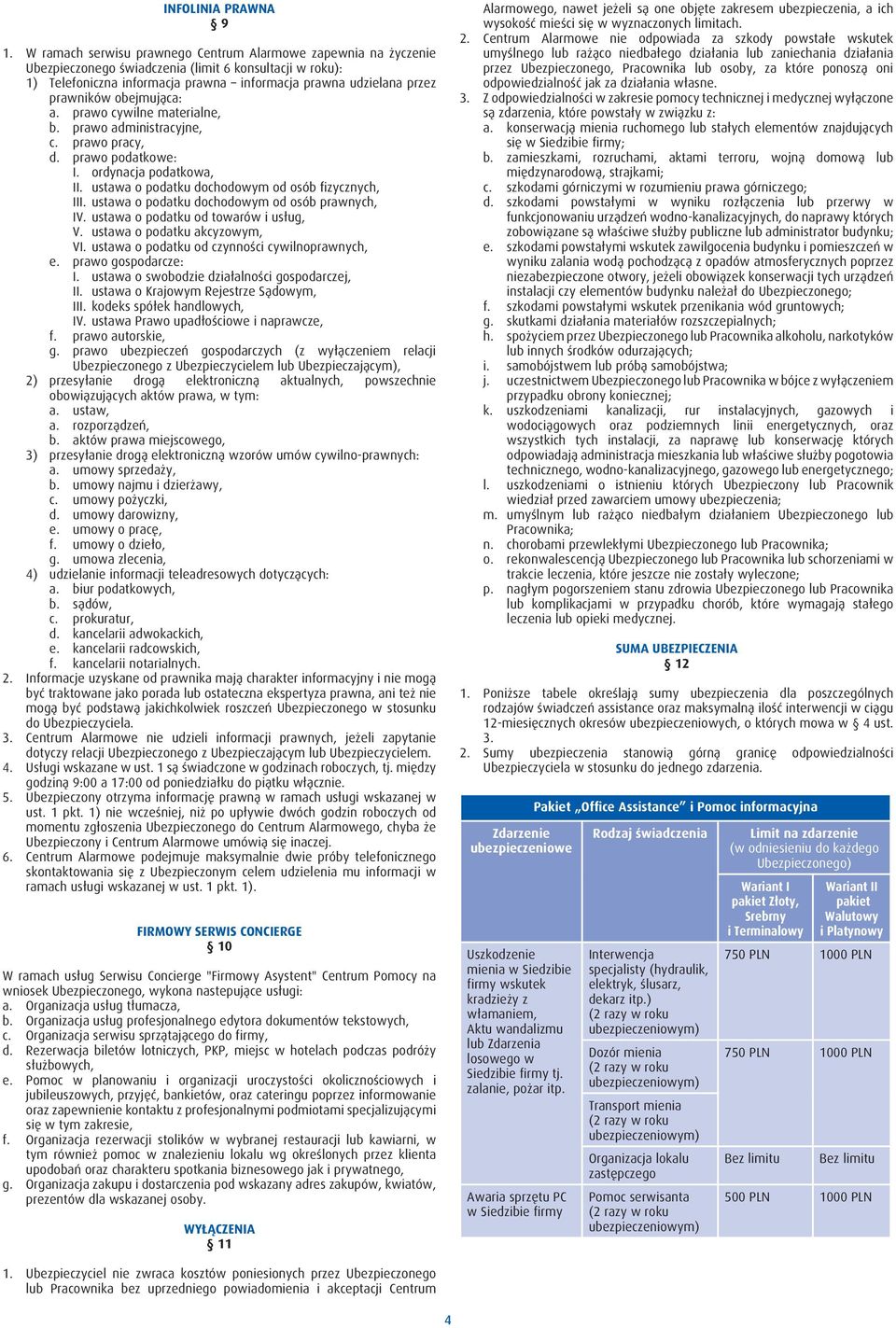 obejmująca: a. prawo cywilne materialne, b. prawo administracyjne, c. prawo pracy, d. prawo podatkowe: I. ordynacja podatkowa, II. ustawa o podatku dochodowym od osób fizycznych, III.