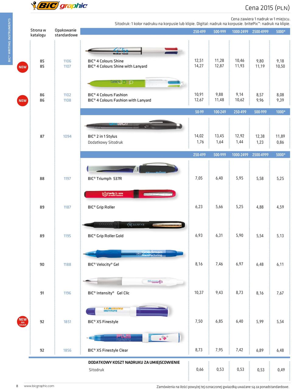 Colours Fashion with Lanyard 10,91 9,88 9,14 8,57 8,08 12,67 11,48 10,62 9,96 9,39 50-99 100-249 250-499 500-999 1000* 87 1094 BIC 2 in 1 Stylus Dodatkowy Sitodruk 14,02 13,45 12,92 12,38 11,89 1,76