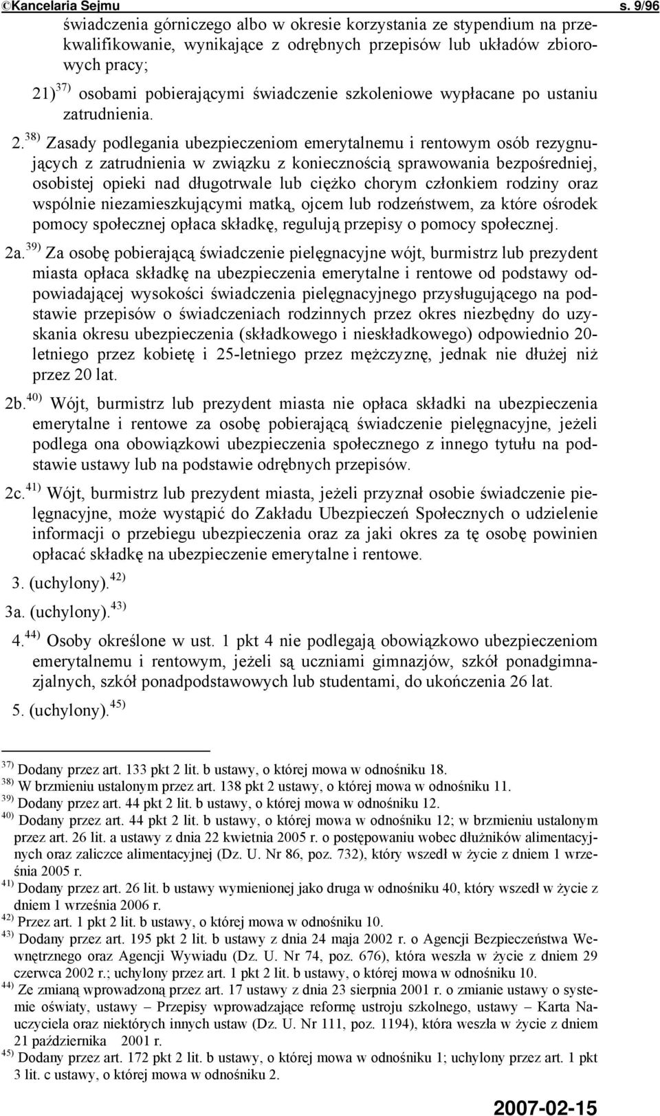 szkoleniowe wypłacane po ustaniu zatrudnienia. 2.