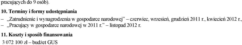 gospodarce narodowej czerwiec, wrzesień, grudzień 2011 r.