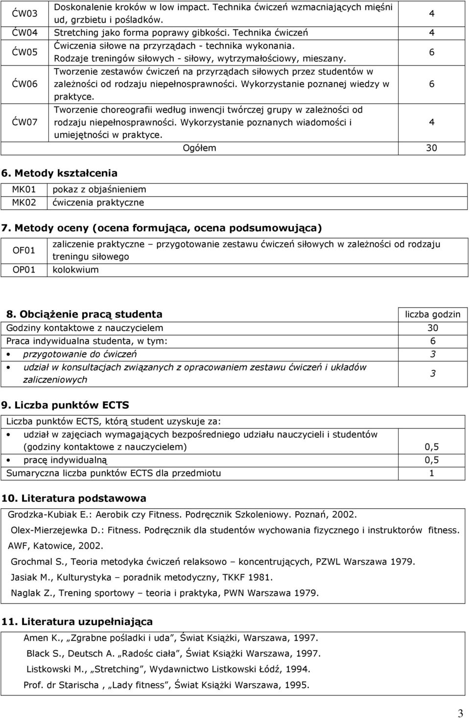 Tworzenie zestawów ćwiczeń na przyrządach siłowych przez studentów w zależności od rodzaju niepełnosprawności. Wykorzystanie poznanej wiedzy w praktyce.