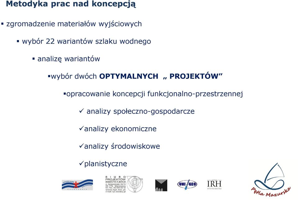 PROJEKTÓW opracowanie koncepcji funkcjonalno-przestrzennej analizy