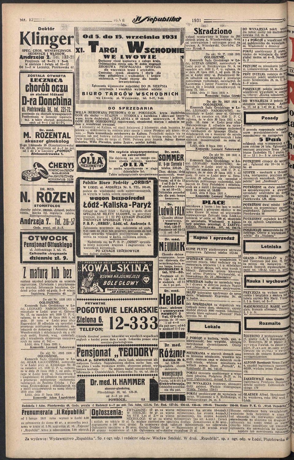 września 93 ARGI WE LWOWIE Doroczny zjazd kuploctwa z całego kraju. Orientacyjna rewja cen. W dobie stagnacji ZBIOROWA PROPAGANDA SPOŻYCIA dla wszystkich branż i artykułów.