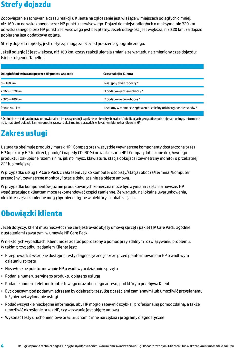 Strefy dojazdu i opłaty, jeśli dotyczą, mogą zależeć od położenia geograficznego.