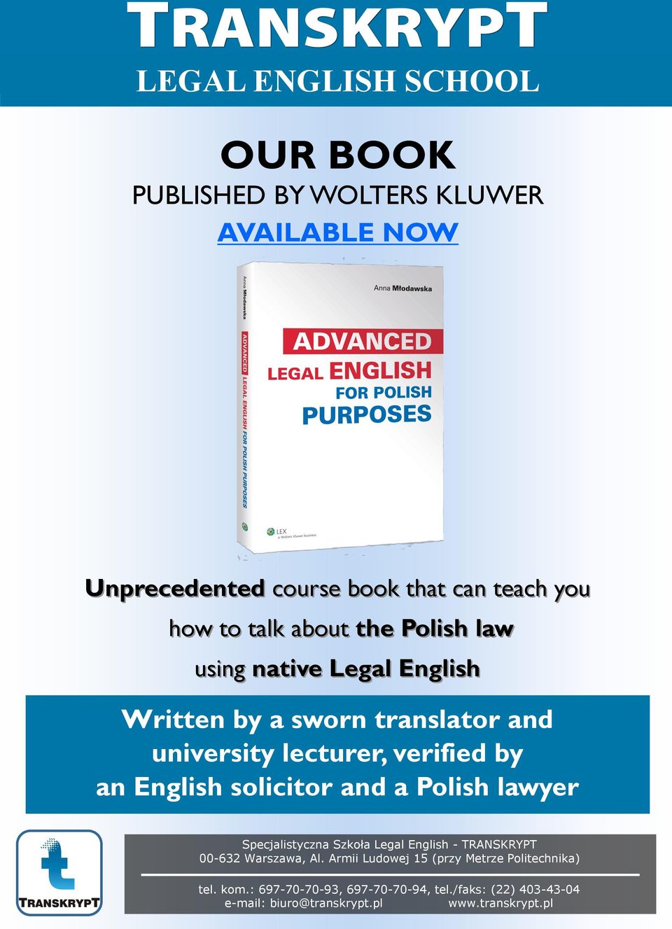 using native Legal English Written by a sworn translator and