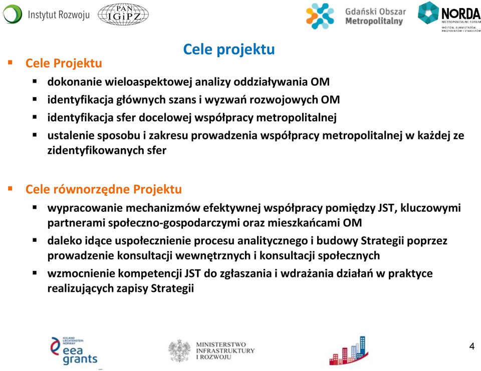 efektywnej współpracy pomiędzy JST, kluczowymi partnerami społeczno-gospodarczymi oraz mieszkańcami OM daleko idące uspołecznienie procesu analitycznego i budowy Strategii