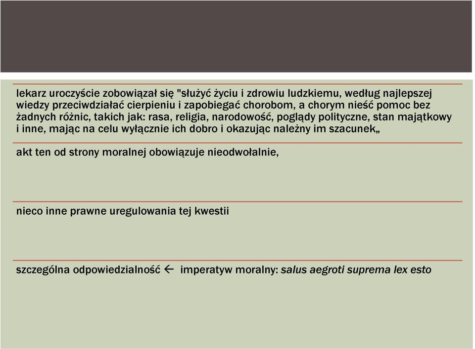 majątkowy i inne, mając na celu wyłącznie ich dobro i okazując należny im szacunek akt ten od strony moralnej obowiązuje