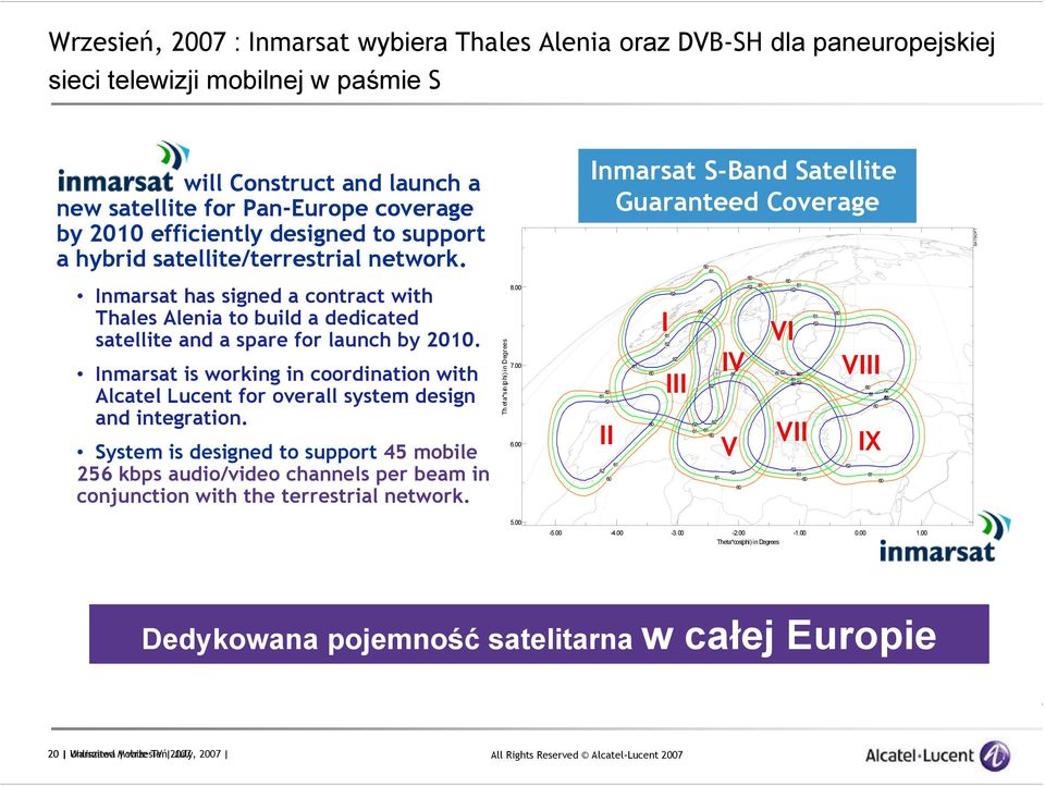 Inmarsat is working in coordination wit Alcatel Lucent for overall system design and integration.