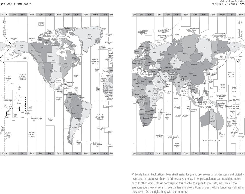 30am French Polynesia (Fr) Pitcairn Is SOUTH ARCTIC Banks Is 5am 3.30am Queen Elizabeth Is Victoria Is Canada 6am United States HUDSON BAY Ellesmere Is 7am BAFFIN BAY 7am 8am LABRADOR 8.