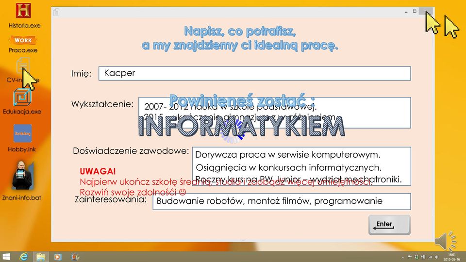 UWAGA! Osiągnięcia w konkursach informatycznych.