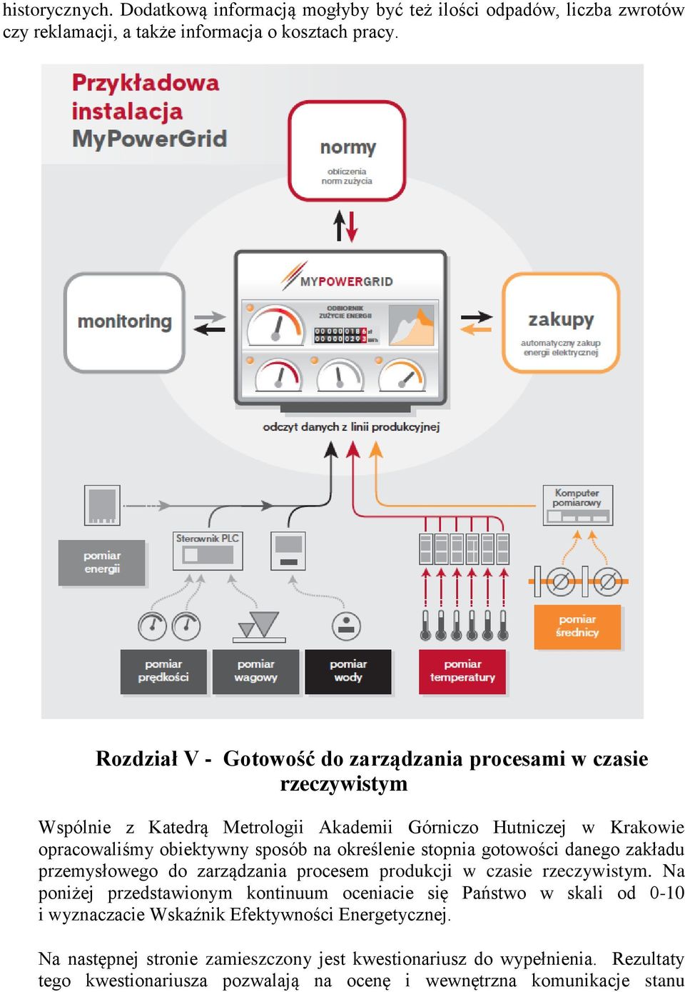 określenie stopnia gotowości danego zakładu przemysłowego do zarządzania procesem produkcji w czasie rzeczywistym.