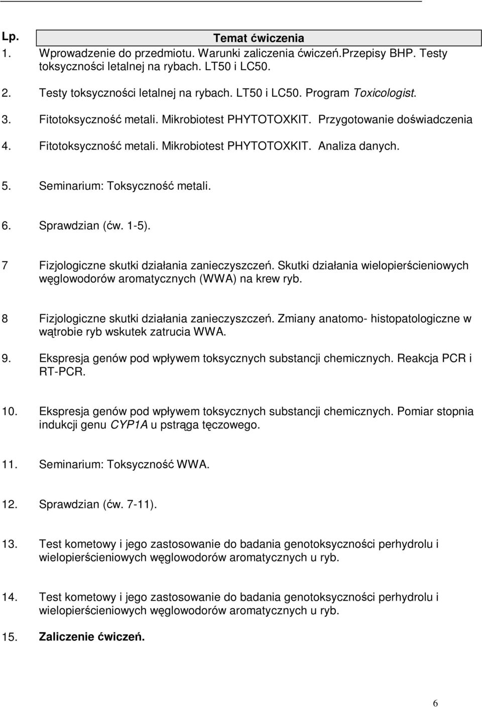 1-5). 7 Fizjologiczne skutki działania zanieczyszcze. Skutki działania wielopiercieniowych wglowodorów aromatycznych (WWA) na krew ryb. 8 Fizjologiczne skutki działania zanieczyszcze.