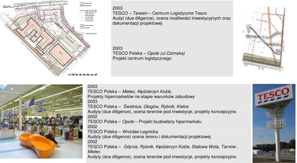 Kielce Audyty (due diligence), ocena terenów pod inwestycje, projekty koncepcyjne.