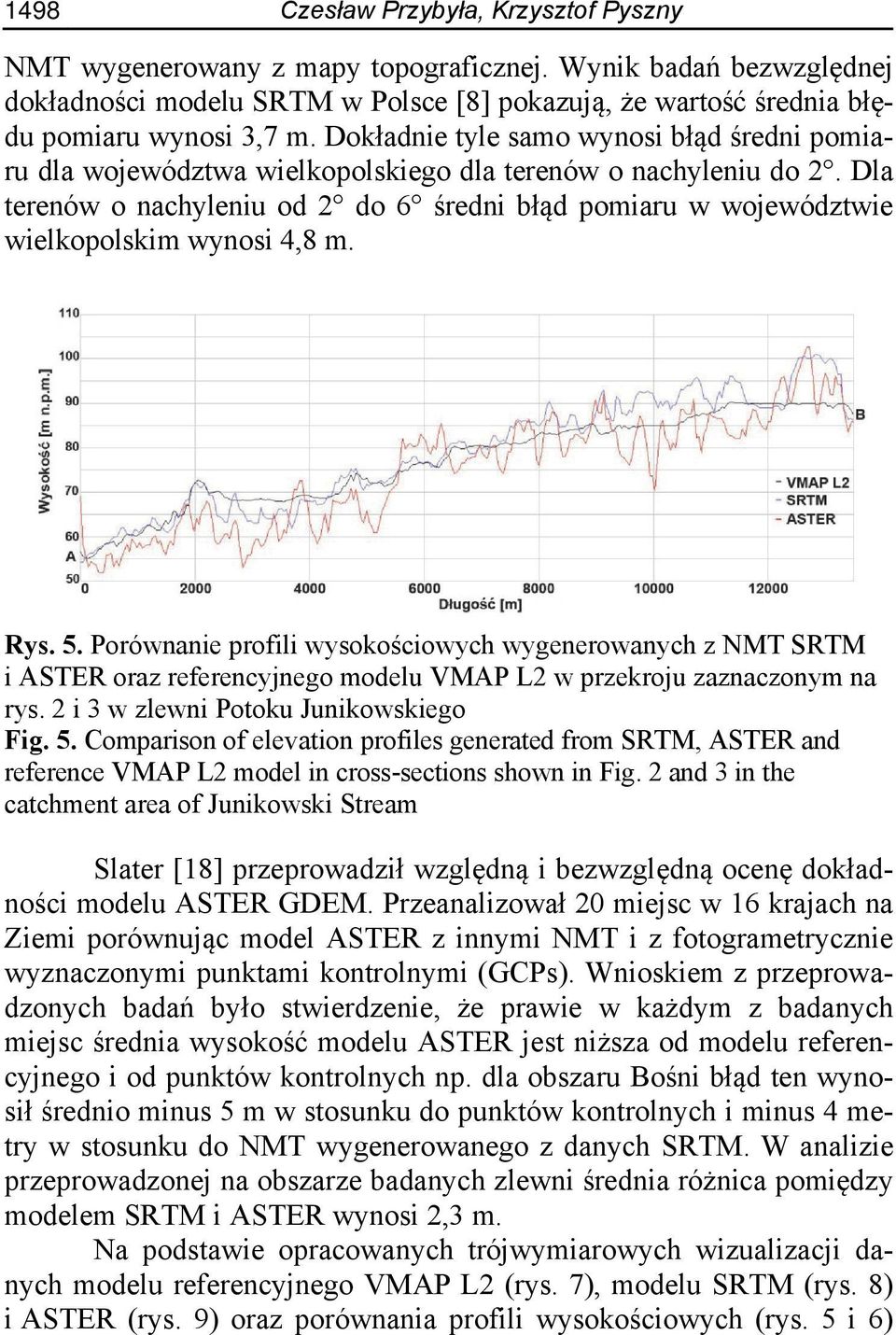 Dla terenów o nachyleniu od 2 do 6 średni błąd pomiaru w województwie wielkopolskim wynosi 4,8 m. Rys. 5.