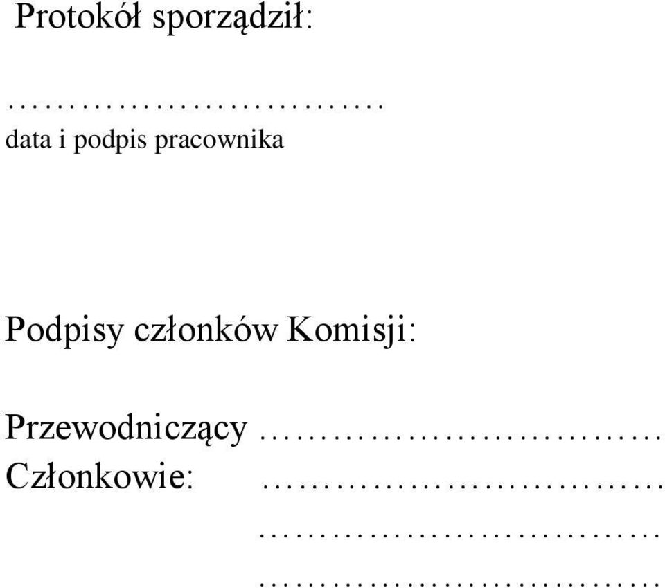 Podpisy członków