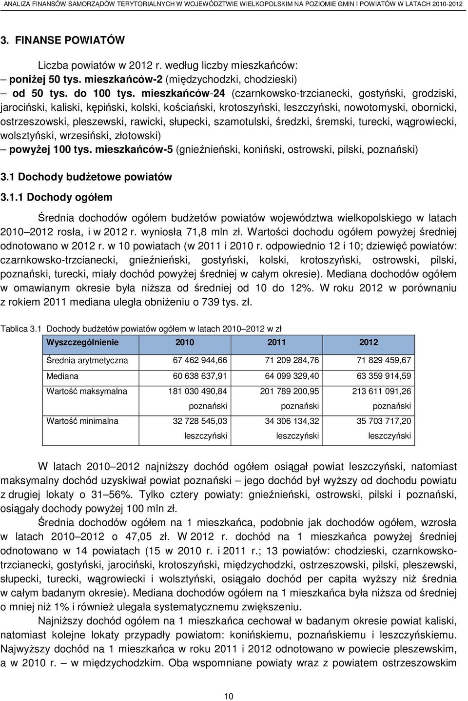 rawicki, słupecki, szamotulski, średzki, śremski, turecki, wągrowiecki, wolsztyński, wrzesiński, złotowski) powyżej 100 tys. mieszkańców-5 (gnieźnieński, koniński, ostrowski, pilski, poznański) 3.