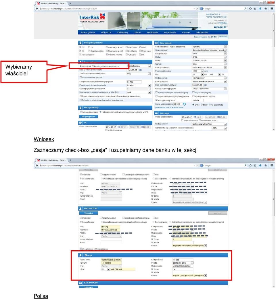 check-box cesja i