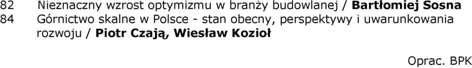 skalne w Polsce - stan obecny, perspektywy i