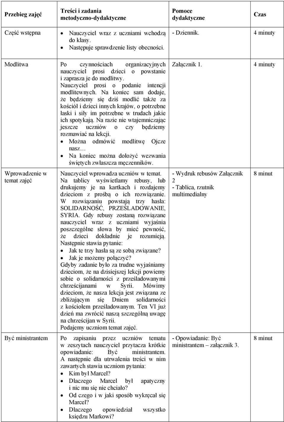 Na koniec sam dodaje, że będziemy się dziś modlić także za kościół i dzieci innych krajów, o potrzebne łaski i siły im potrzebne w trudach jakie ich spotykają.