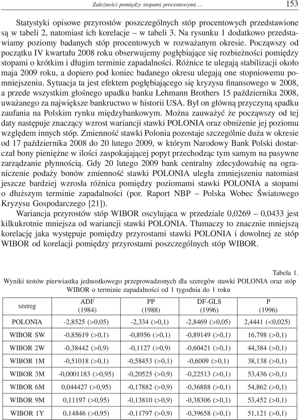 Począwszy od początku IV kwartału 2008 roku obserwujemy pogłębiające się rozbieżności pomiędzy stopami o krótkim i długim terminie zapadalności.