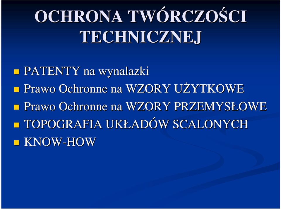 WZORY UŻYTKOWEU Prawo Ochronne na WZORY