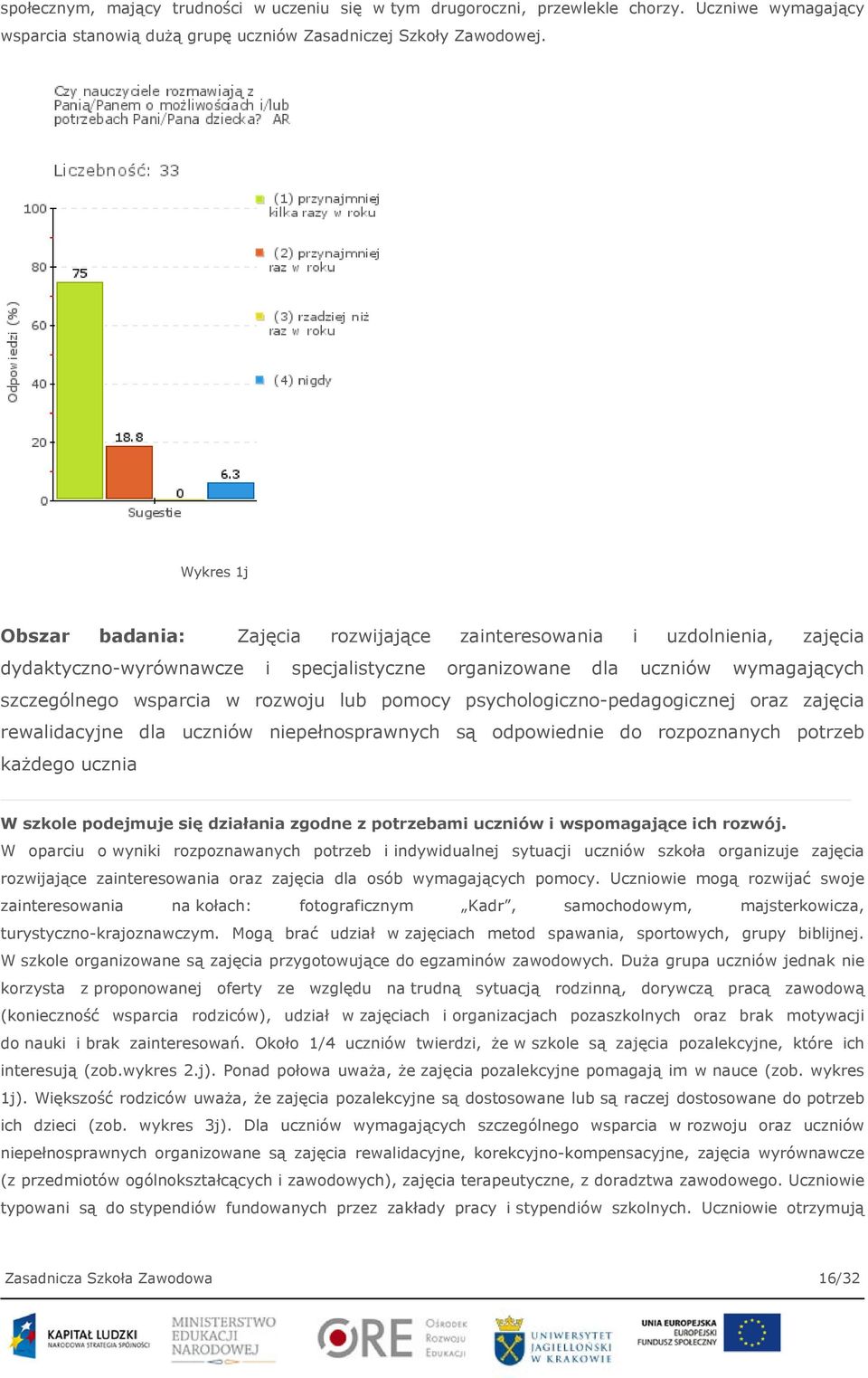 lub pomocy psychologiczno-pedagogicznej oraz zajęcia rewalidacyjne dla uczniów niepełnosprawnych są odpowiednie do rozpoznanych potrzeb każdego ucznia W szkole podejmuje się działania zgodne z