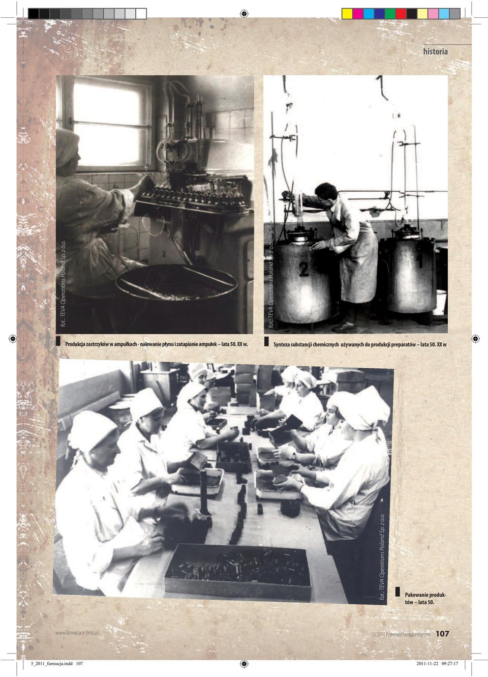 Synteza substancji chemicznych używanych do produkcji preparatów lata 50.