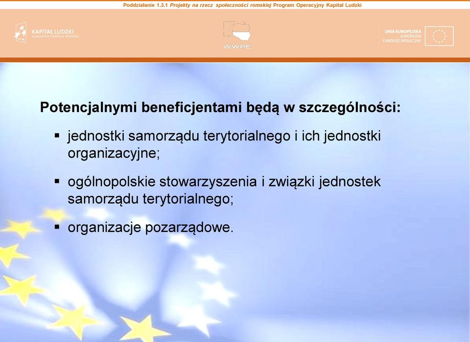 organizacyjne; ogólnopolskie stowarzyszenia i związki