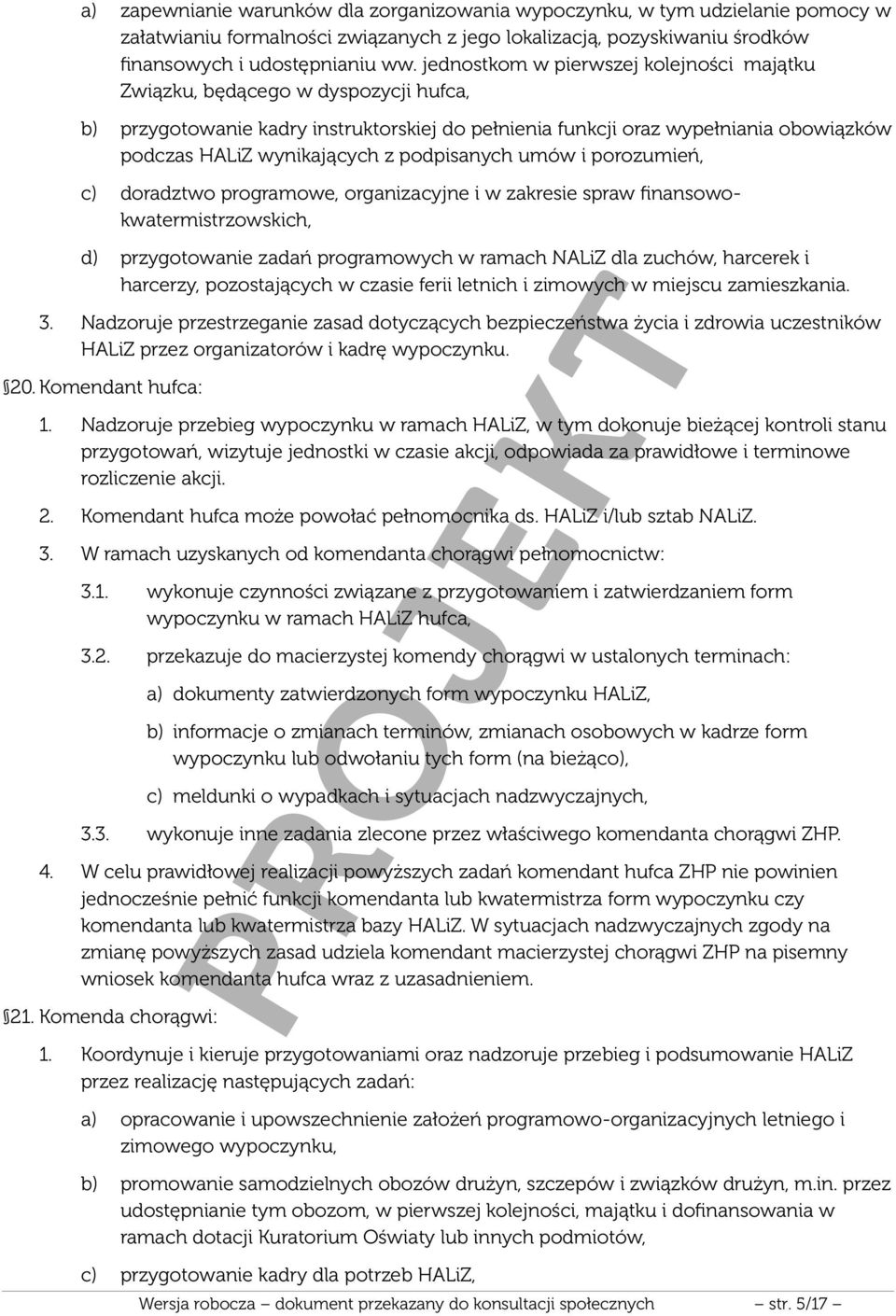 podpisanych umów i porozumień, c) doradztwo programowe, organizacyjne i w zakresie spraw finansowokwatermistrzowskich, d) przygotowanie zadań programowych w ramach NALiZ dla zuchów, harcerek i