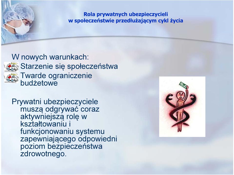 Prywatni ubezpieczyciele muszą odgrywać coraz aktywniejszą rolę w kształtowaniu