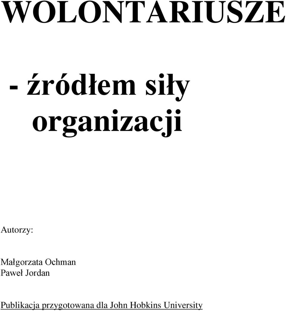 Ochman Paweł Jordan Publikacja