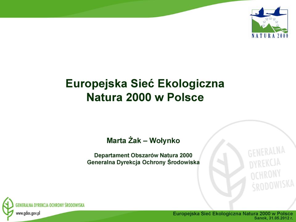 Natura 2000 Generalna Dyrekcja Ochrony