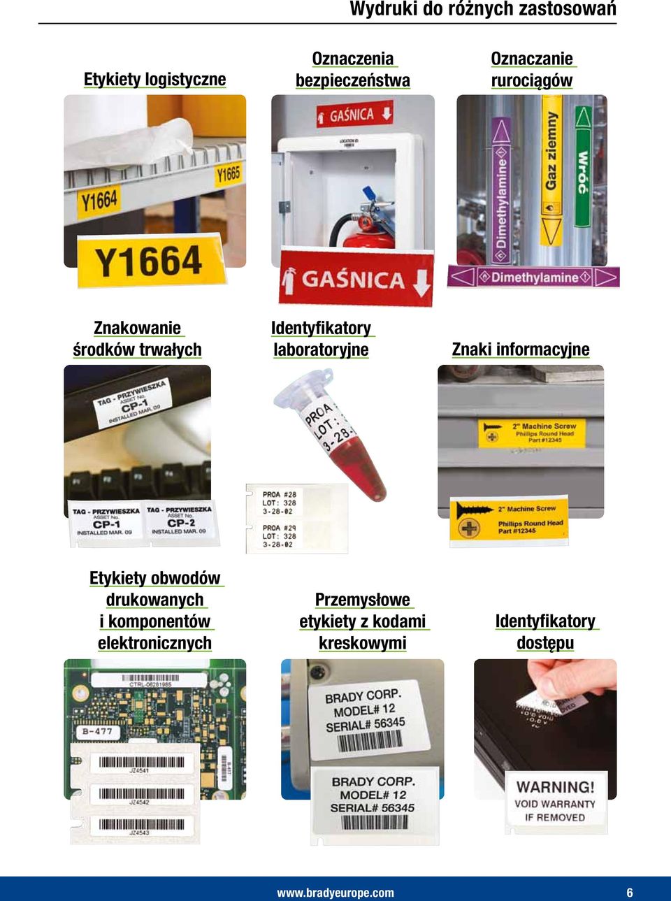 laboratoryjne Znaki informacyjne Etykiety obwodów drukowanych i komponentów