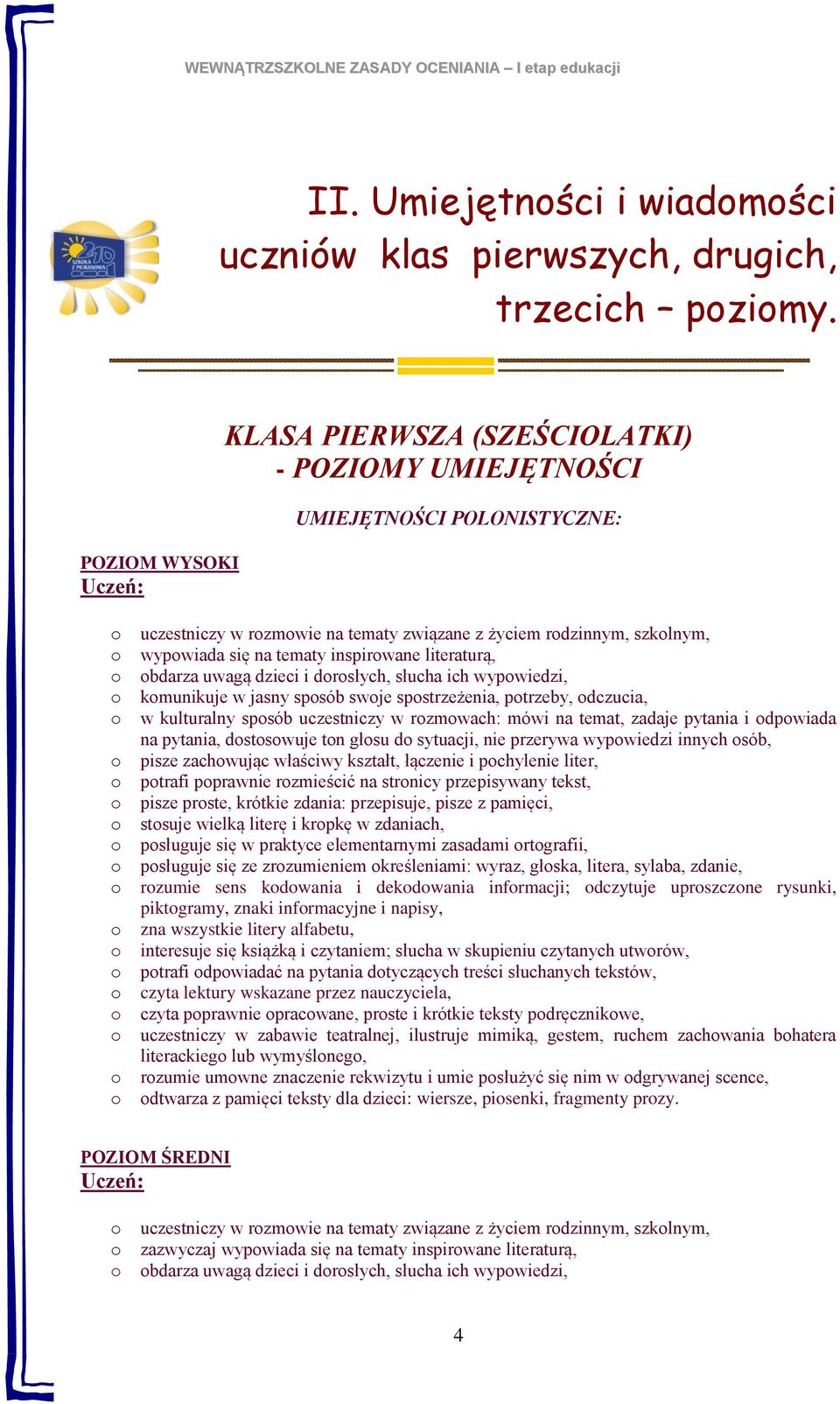 literaturą, bdarza uwagą dzieci i drsłych, słucha ich wypwiedzi, kmunikuje w jasny spsób swje spstrzeżenia, ptrzeby, dczucia, w kulturalny spsób uczestniczy w rzmwach: mówi na temat, zadaje pytania i