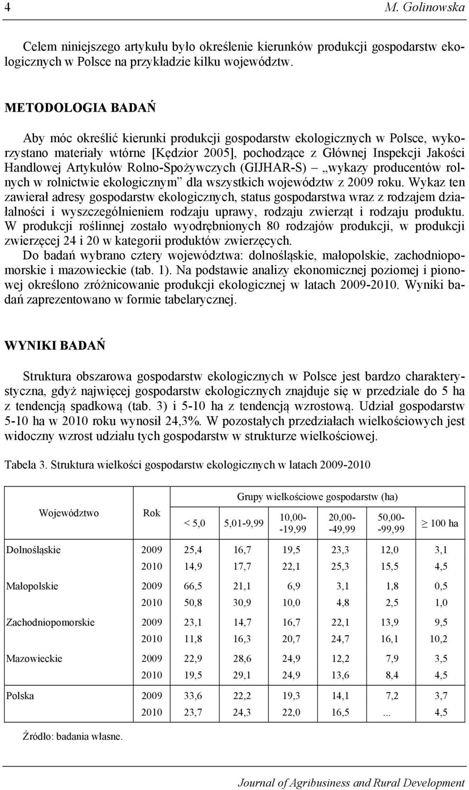 Rolno-Spożywczych (GIJHAR-S) wykazy producentów rolnych w rolnictwie ekologicznym dla wszystkich województw z 2009 roku.