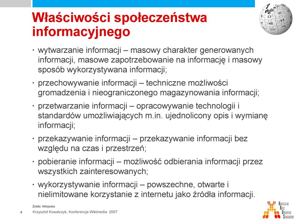 standardów umożliwiających m.in.