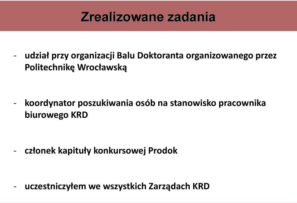 poszukiwania osób na stanowisko pracownika biurowego KRD -